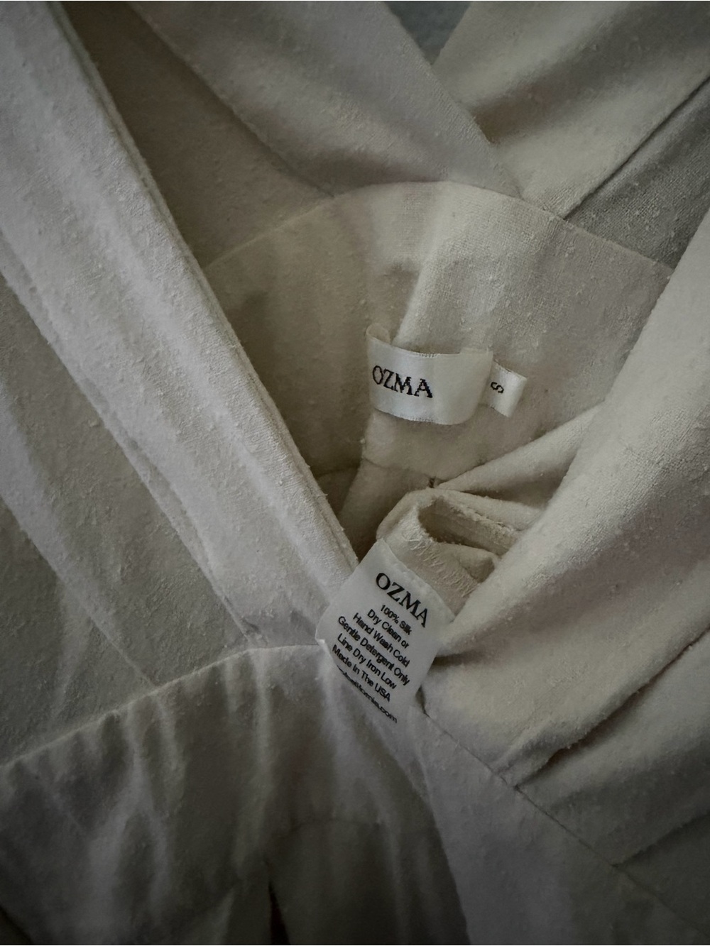 OZMA Cala Natural Silk Jumpsuit. Size S. - Picture 3 of 6